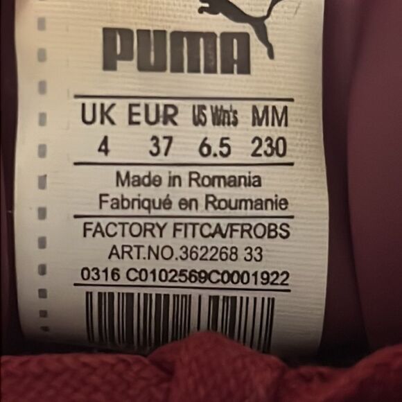 🔥🔥Puma Fenty by Rhianna creepers suede platform sneakers burgundy Sz 6.5 - GUC - Picture 10 of 11